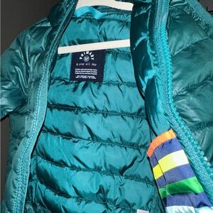 Primary Kids Vibrant Teal Puffer Coat